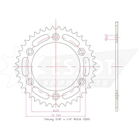 Sprocket Rear 520-40T Steel