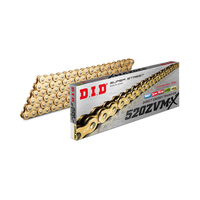 DID Chain 520 ZVMX Heavy Duty X-Ring Gold - 120 Links