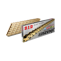 DID Chain 525 ZVMX Heavy Duty X-Ring Gold - 124 Links
