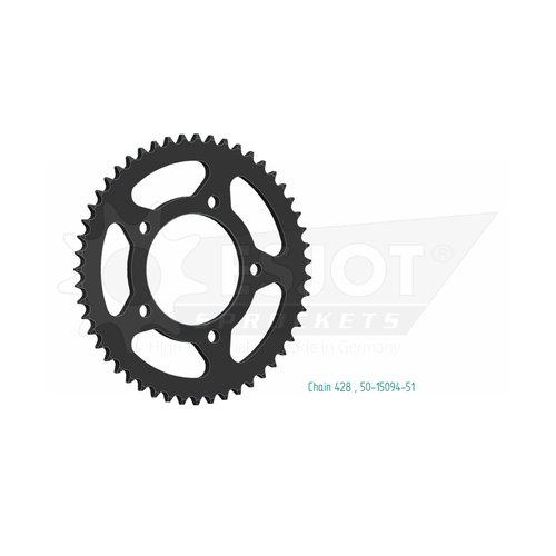 Sprocket Rear 428-51T Steel