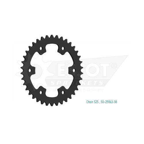 Sprocket Rear 525-38T Steel