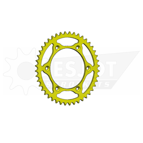Sprocket Rear 520-44T Ultralight Steel Yellow