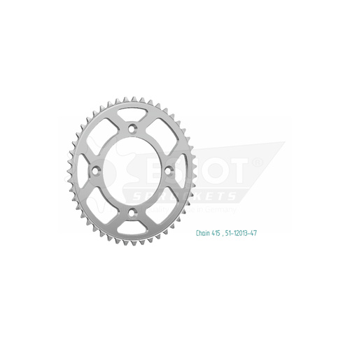 Sprocket Rear 415-47T Alloy