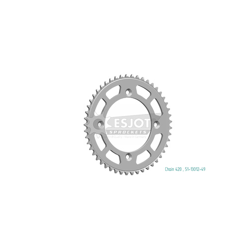 Sprocket Rear 420-49T Alloy
