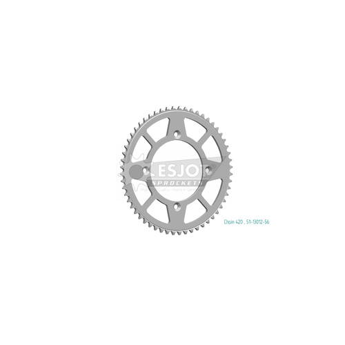 Sprocket Rear 420-56T Alloy