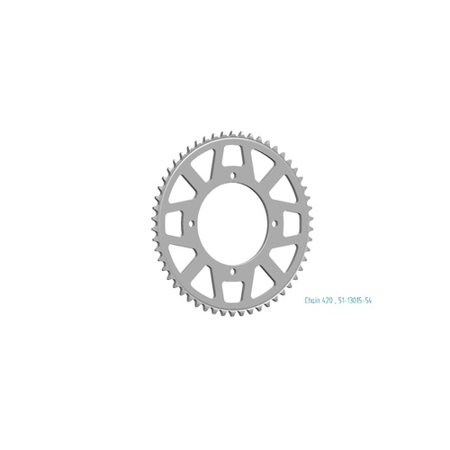 Sprocket Rear 420-54T Alloy
