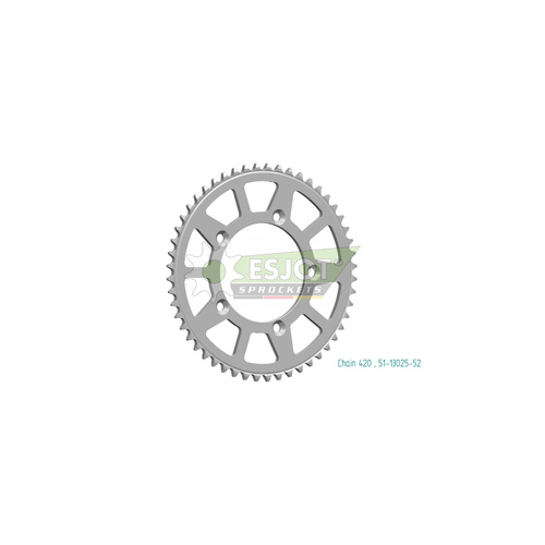 Sprocket Rear 420-52T Alloy