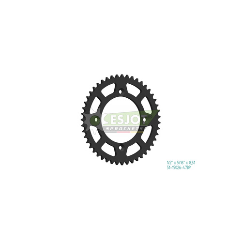 Sprocket Rear 428-47T Alloy