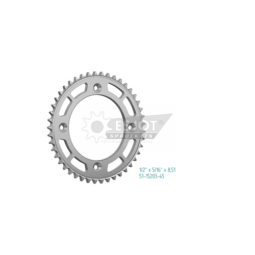 Sprocket Rear 428-45T Alloy