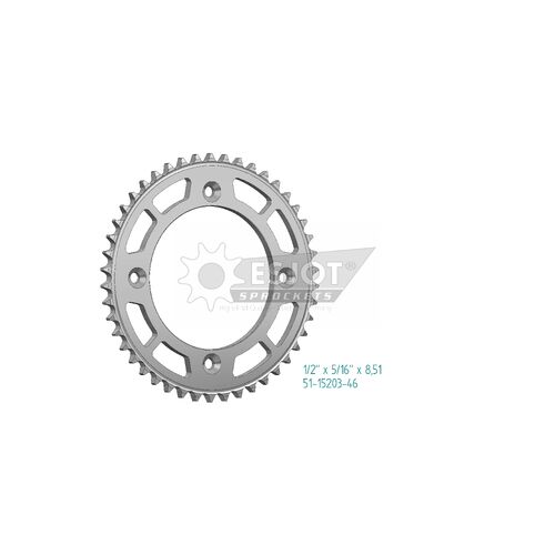 Sprocket Rear 428-46T Alloy
