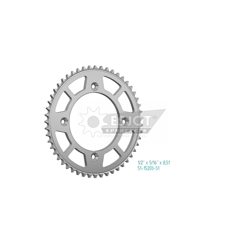 Sprocket Rear 428-51T Alloy