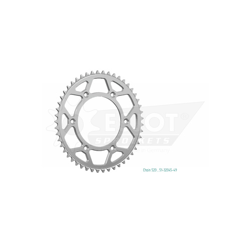 Sprocket Rear 520-49T Alloy