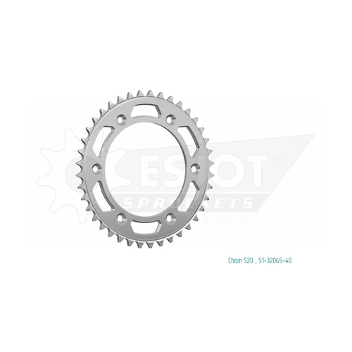 Sprocket Rear 520-40T Alloy