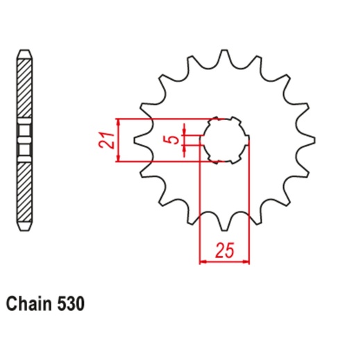 Sprocket Front 530-17T