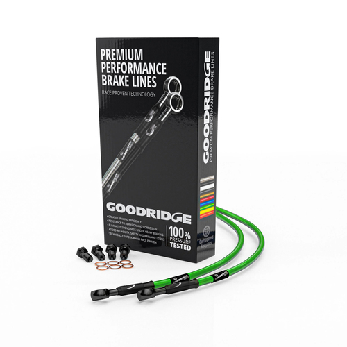 Braided Brake Line Green