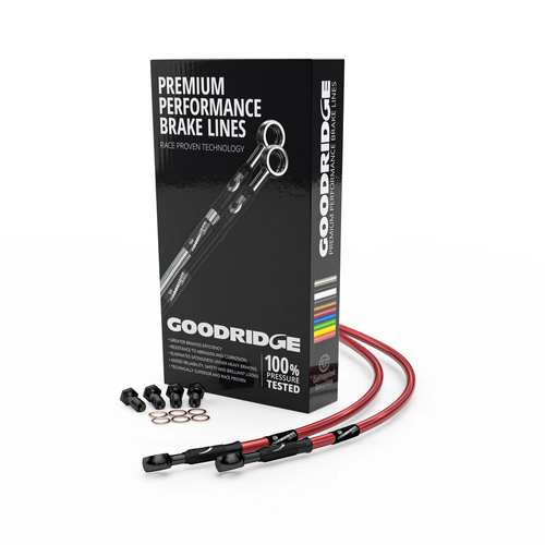 Braided Brake Line Red